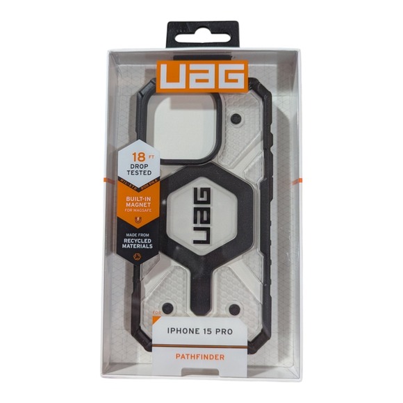 Urban Armor Gear Other - J2. UAG Pathfinder Series MagSafe Case For Apple iPhone 15 Pro - Black/Clear Ice